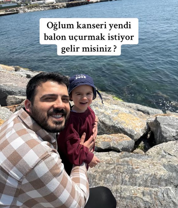 Kanseri yenen Ali Asaf'ın babası oğlunun balon uçurmasına destek istemişti. Sancaktepe'de on binlerce kişi minik yavruyu yalnız bırakmadı