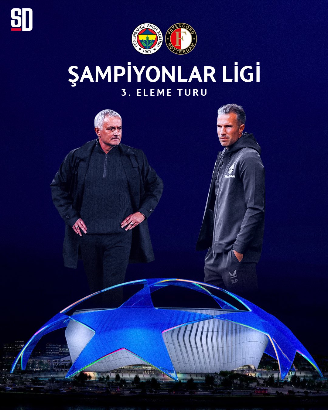 Fenerbahçe'nin Şampiyonlar Ligi 3. Ön Eleme Turu'nda Feyenoord ile oynayacağı maçların tarih ve saatleri açıklandı