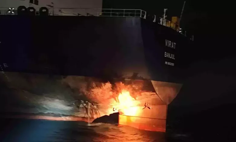 VIRAT gemisinin sabaha karşı insansız deniz araçlarıyla ikinci kez vurulduğunu açıkladı.