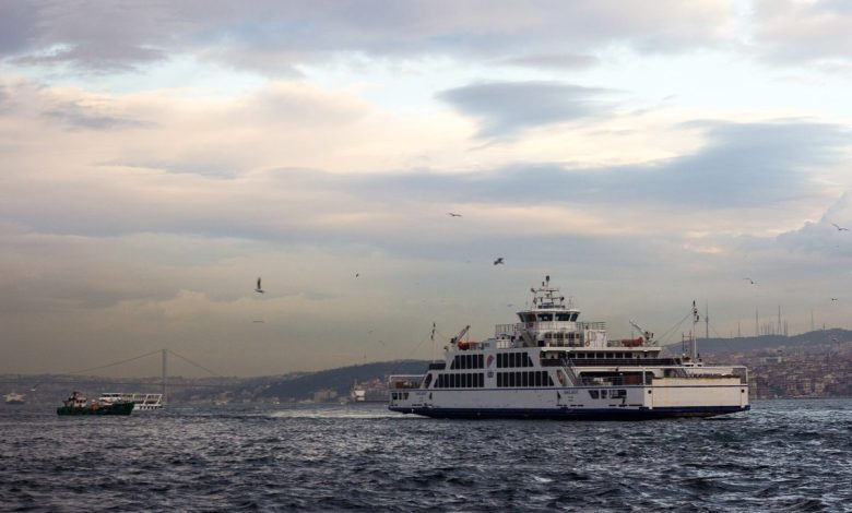 İstanbul Boğazı'nda sefer yapan bir şehir hatları vapuru